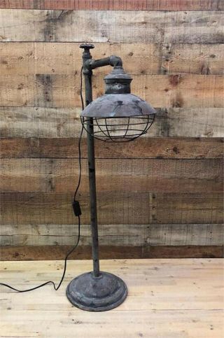 Spigot Metal Table Lamp Vintage Distressed Farmhouse Decor
