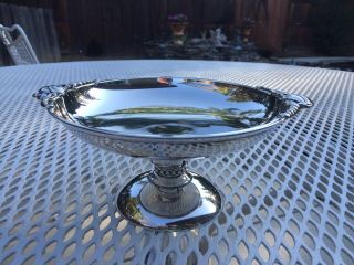 Danish Mid Century Modern Sterling Silver Compote Quaker Co Not Weighted 320 Gr