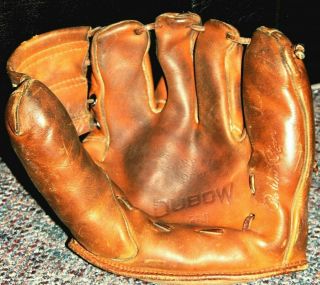 Vintage Pee Wee Reese Dubow Baseball Mitt Glove Cowhide Leather