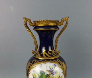 Fine Antique French Porcelain & Ormulo Mounted Sevres Vases.  circa 19c 9