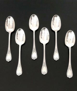 Christofle Marly Silver Plated Large Dinner Spoons Set Of 6