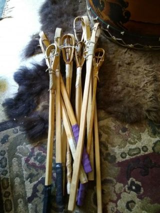Vintage Choctaw Stickball Sticks Set Of Six And Two Balls