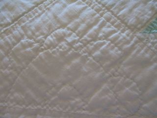 Vintage Handmade Quilt 84 X 92 Basket Floral w/swagged edges made in 1980 ' s 5