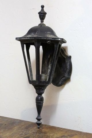 Set Of 2 Vintage Gothic Porch Lantern Light Hadco Wall Mount Black Hallway