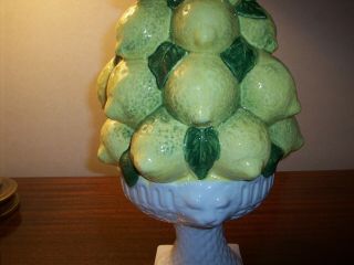Vintage Ceramic Lemon Topiary Tree Hand Painted - Italy 3