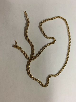 25.  6 Grams 14k Scrap Gold Rope Chain Vintage Solid 21”