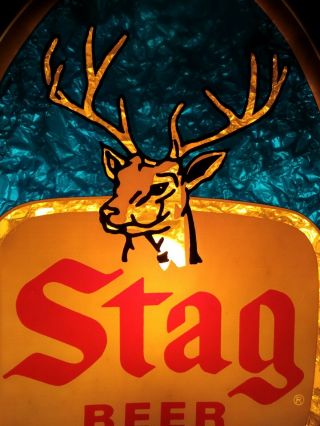 VINTAGE STAG BEER LIGHTED SIGN 2