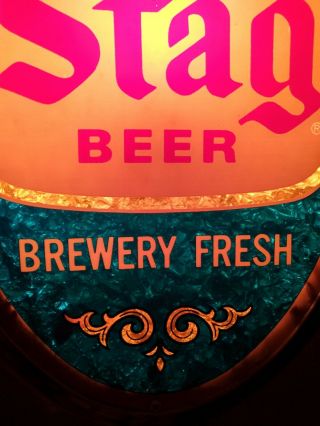 VINTAGE STAG BEER LIGHTED SIGN 3