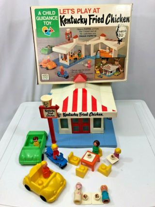Vtg Child Guidance Lets Play At Kentucky Fried Chicken Kfc Playset 600 Complete