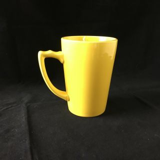 Vintage Homer Laughlin Riviera Yellow 4 1/2 " Tall Handled Tumbler Mug