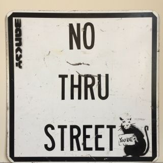 Banksy “you Lie - Rat” 2005 Street Art Nyc Traffic Sign Rare
