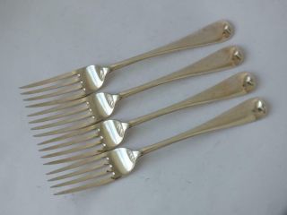 Set Of 4 Solid Sterling Silver Dessert Forks 1926 Df/ L 17 Cm/ 201 G