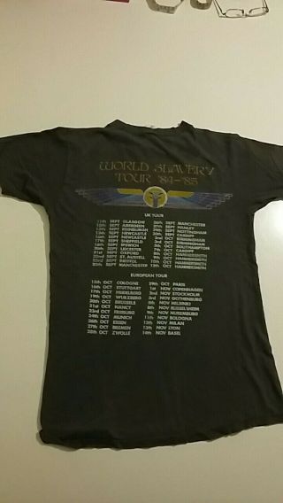 Iron Maiden vintage World Slavery Tour T - shirt 1984/5 2