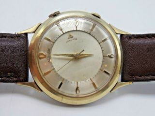 Vintage LeCoultre 17 jewel Cal K814 10K GF Memovox Alarm wrist watch 3