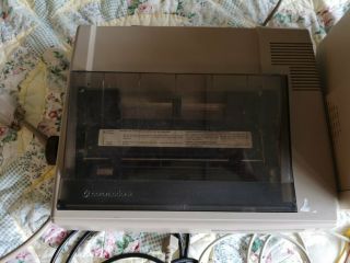 Vintage Commodore 128 Computer 1541 disk drive mps802 printer 1084 Monitor Disks 10