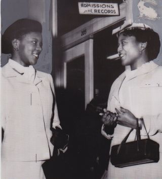 Autherine Lucy 1st U Of Alabama Negro Student Vintage 1956 Civil Rights Photo