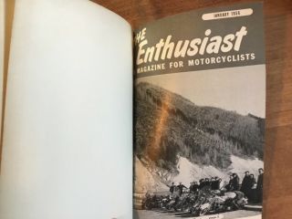 1956 Harley Davidson Motorcycle Enthusiast 12 issues book,  inc Elvis May issue 6