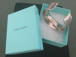 Vintage Tiffany & Co 925 Sterling Silver Mesh Cuff Bangle Bracelet 237 3
