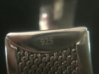 Vintage Tiffany & Co 925 Sterling Silver Mesh Cuff Bangle Bracelet 237 5