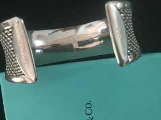 Vintage Tiffany & Co 925 Sterling Silver Mesh Cuff Bangle Bracelet 237 6