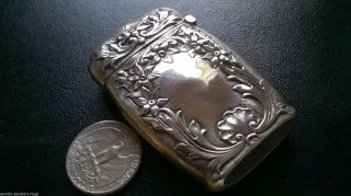 Antique Sterling Silver Match Safe Vesta Case By Webster