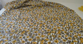 GORGEOUS VINTAGE 1960 ' s LIBERTY COTTON FABRIC IN GOLD AND BROWN SS232 2