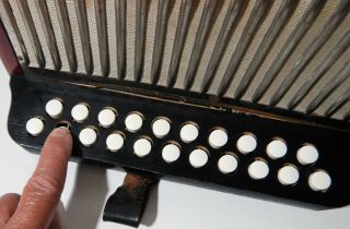 Vintage Hohner Erica Diatonic Accordion in C/F Made in Germany 12