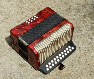 Vintage Hohner Erica Diatonic Accordion In C/f Made In Germany