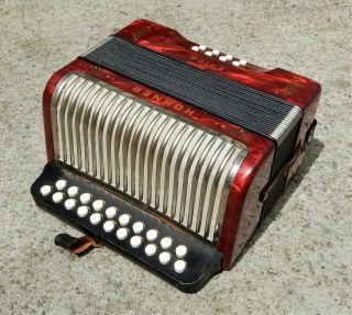 Vintage Hohner Erica Diatonic Accordion in C/F Made in Germany 2