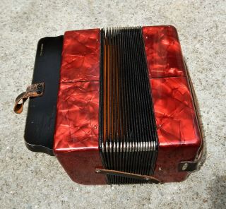 Vintage Hohner Erica Diatonic Accordion in C/F Made in Germany 6