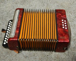 Vintage Hohner Erica Diatonic Accordion in C/F Made in Germany 7