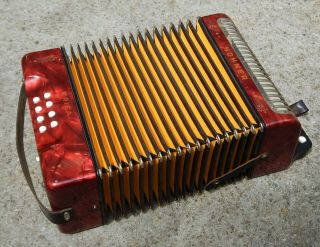 Vintage Hohner Erica Diatonic Accordion in C/F Made in Germany 8