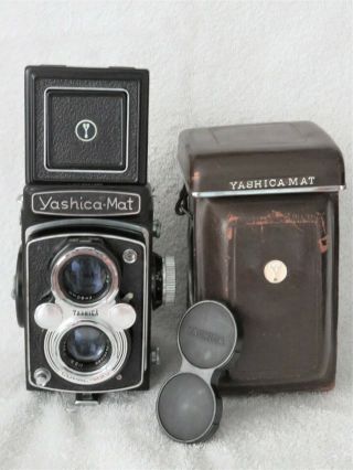 Yashica - Mat Vintage 1957 Tlr,  80mm Lens,  Copal Shutter,  Fitted Case,  Cap,