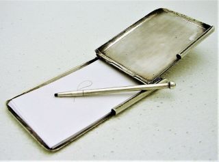 129.  99 F&B Sterling Silver Notepad Locket with Mechanical Pencil No Monogr 5