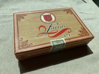 Vintage Cigar Boxes (2) Farias No.  1 Contents Rare Cigarros Antique