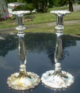 Vintage/antique Sheffield Italy Silver Plate Candle Sticks