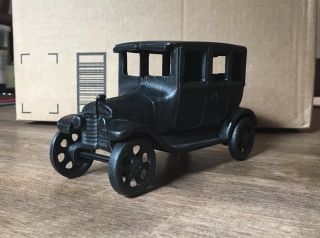 Vintage Cast Iron Ford Model T Sedan Car JM 137 Iron Art 6 1/4 