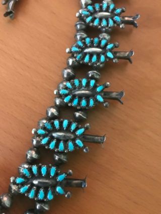 Vintage Navajo Necklace and Earrings Set - Sterling Silver and Turquoise 5