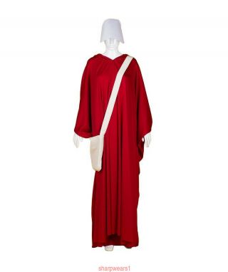 The Handmaid ' s Tale Offred Cosplay Costume Robe Cape Bag Bonnet Popular 3