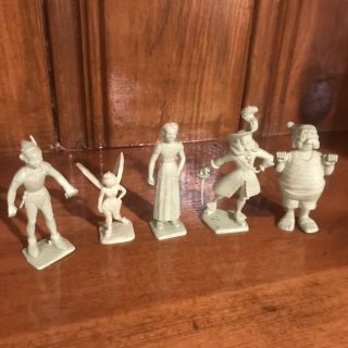 5 Marx Green Plastic Figures Disney Peter Pan Characters Television Playhouse