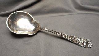 Antique 1905 Schofield Baltimore Rose Sterling Silver Serving Spoon 2.  54 Ozt