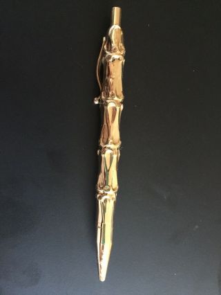 Vintage Tiffany & Co.  14k Yellow Gold Bamboo Retractable Ballpoint Pen