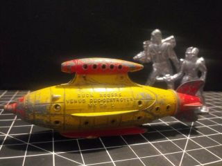Tootsietoy 30s Buck Rogers Venus Duo - Destroyer Mk 24 L Space Ship Metal Gunners