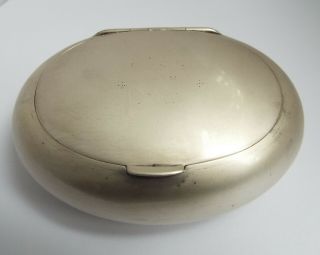 HANDSOME LARGE ENGLISH ANTIQUE 1908 SOLID STERLING SILVER PEBBLE TOBACCO BOX 2