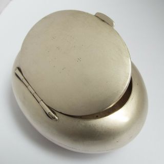 HANDSOME LARGE ENGLISH ANTIQUE 1908 SOLID STERLING SILVER PEBBLE TOBACCO BOX 3