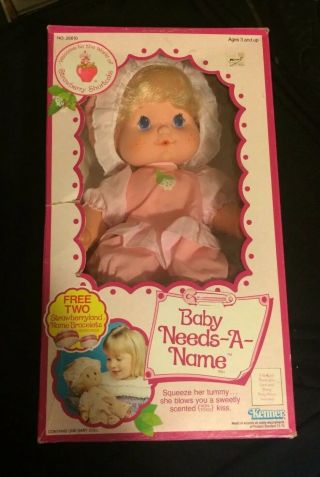 Strawberry Shortcake Blow Kiss Baby Needs A Name Doll Kenner 1984