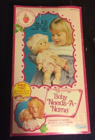 Strawberry Shortcake Blow Kiss Baby Needs A Name Doll Kenner 1984 2