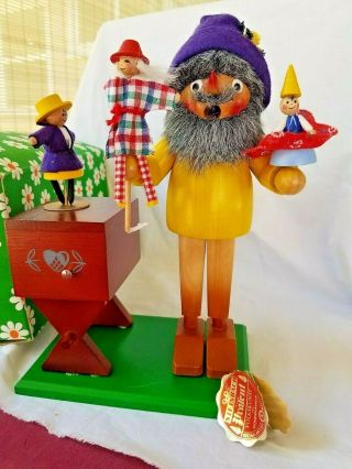 Vintage Steinbach Smoker Puppeteer Music Animated 762 West Germany 2