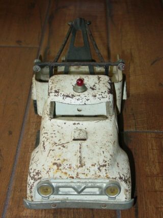 1950s TONKA TOYS White AA WRECKER Tow TRUCK Pressed Steel Mound Minn Vintage 2