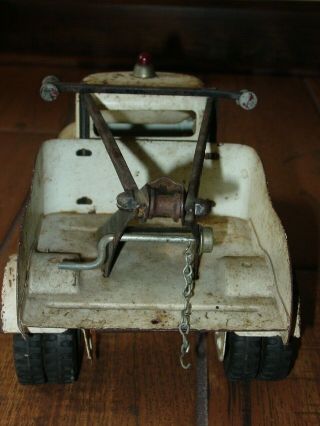 1950s TONKA TOYS White AA WRECKER Tow TRUCK Pressed Steel Mound Minn Vintage 5